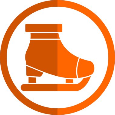 Buz pateni ikonu. Basit vektör illüstrasyonu