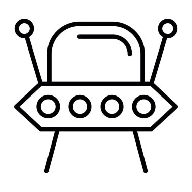 uzay gemisi kapsülü ikon vektör çizimi