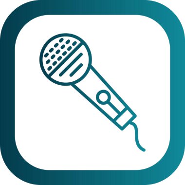 mikrofon simgesi vektör illüstrasyonu