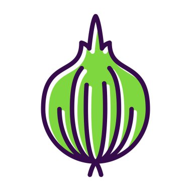 Soğan vektörü simgesi, illüstrasyon 