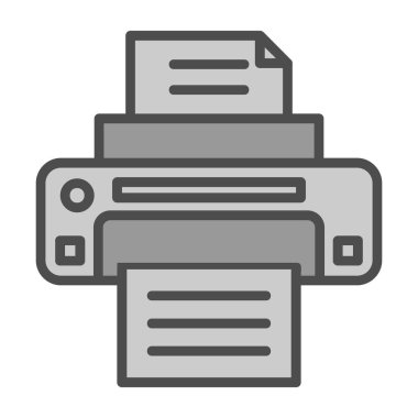  yazıcı web simgesi basit illüstrasyon