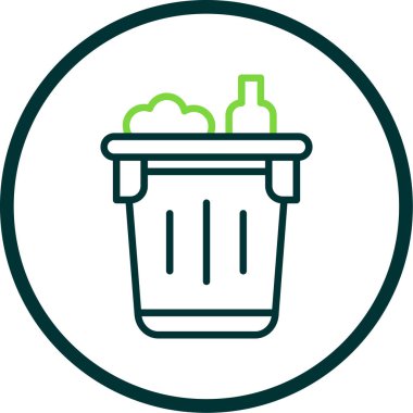 Çöp kutusu vektör illüstrasyonuName