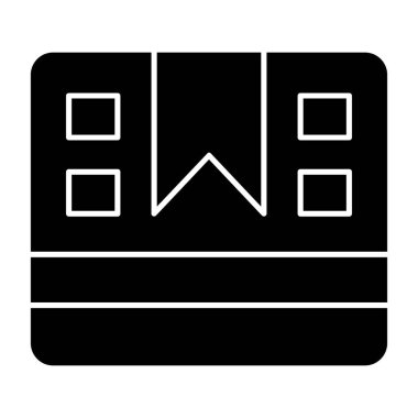 Paket kutusu simgesi, vektör illüstrasyonu 