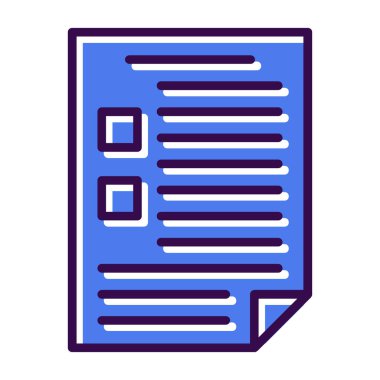 belge simgesi, vektör illüstrasyonu basit tasarım