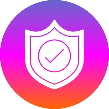 Kalkan. Web simgesi basit illüstrasyon 