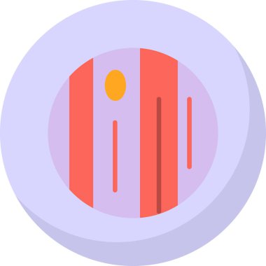 gezegen simgesi, vektör illüstrasyonu basit tasarım