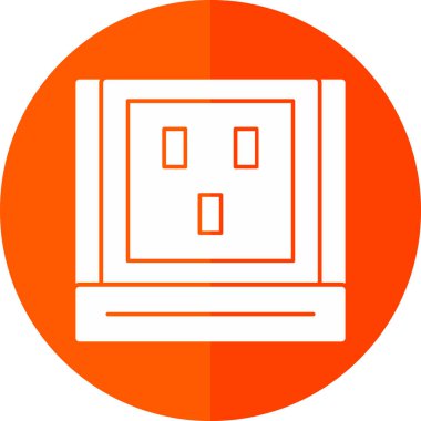 Modern b 'nin vektör illüstrasyonu güç simgesinden yoksun