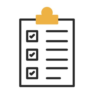 Kontrol listesi simgesi vektör illüstrasyonu