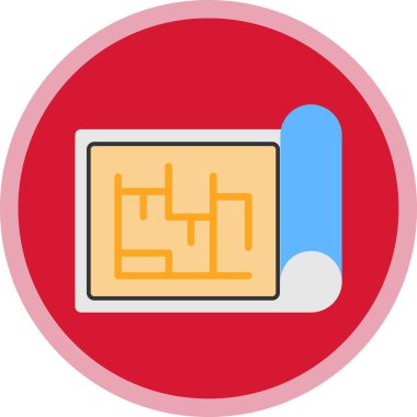 Şablon simgesi, vektör illüstrasyonu basit tasarım