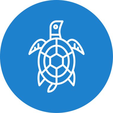 Beyaz arkaplanda izole edilmiş kaplumbağa vektör simgesi