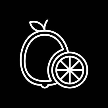 limon meyve vektörü basit simge