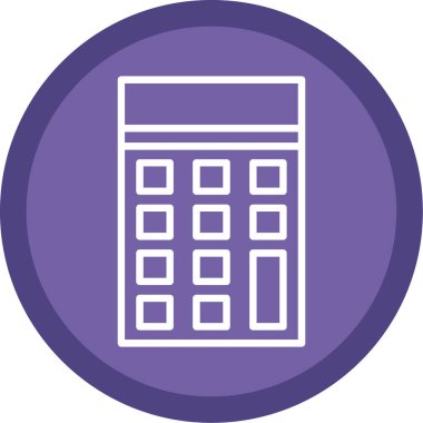 Basit Hesaplayıcı Simgesi, vektör illüstrasyonu