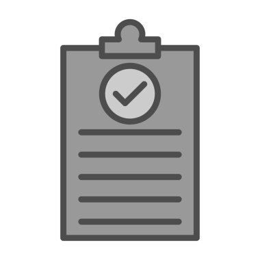 Kontrol listesi simgesi vektör illüstrasyonu