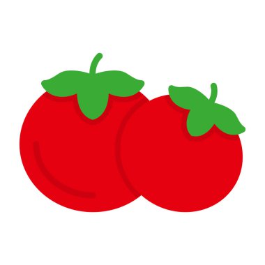 Domates. Web simgesi basit illüstrasyon
