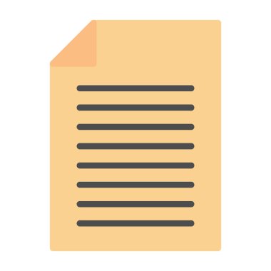 belge simgesi, vektör illüstrasyonu basit tasarım