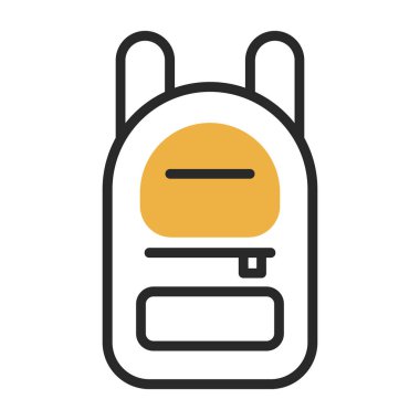 sırt çantası simgesi, vektör illüstrasyonu basit tasarım