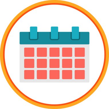 Takvim simgesi vektör illüstrasyonu