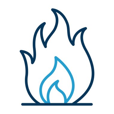 Yangın. Web simgesi basit illüstrasyon