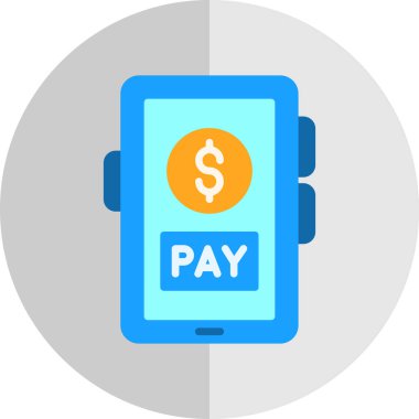 Çevrimiçi ödeme. Web simgesi basit illüstrasyon