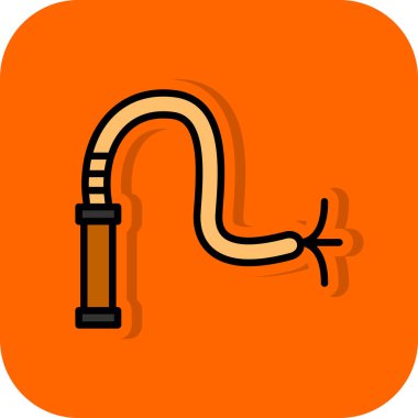 Boru simgesi, eğitim sembolü için uygun. Sıra tarzı. Basit tasarım düzenlenebilir.