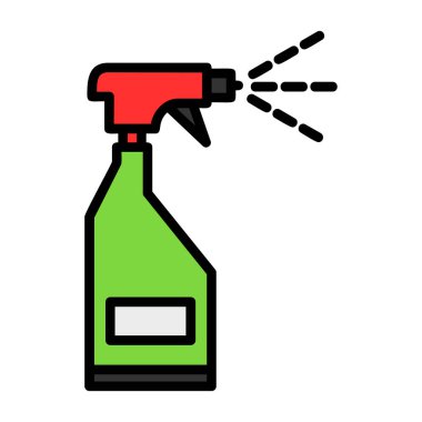 sprey şişe kutsal kişilerin resmi, vektör çizim