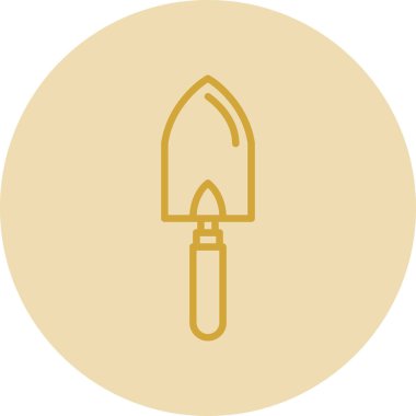 Trowel düz simgesi, vektör illüstrasyonu