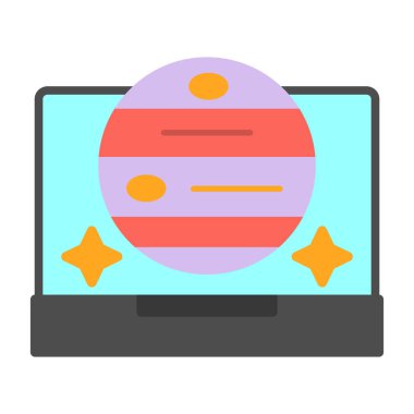 dizüstü bilgisayar simgesi, vektör illüstrasyonu basit tasarım