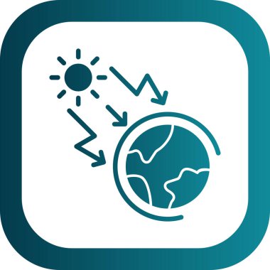 Sera etkisi web simgesi vektör illüstrasyonu