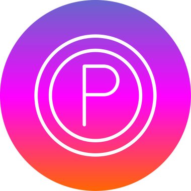 araba park simgesi vektör illüstrasyon                  