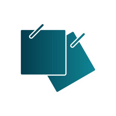 Yapışkan notlar iletileri web simgesi basit illüstrasyon 