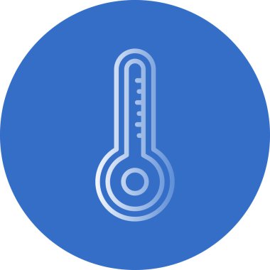 sıcaklık simgesi. Termometre vektör simgesinin basit çizimi
