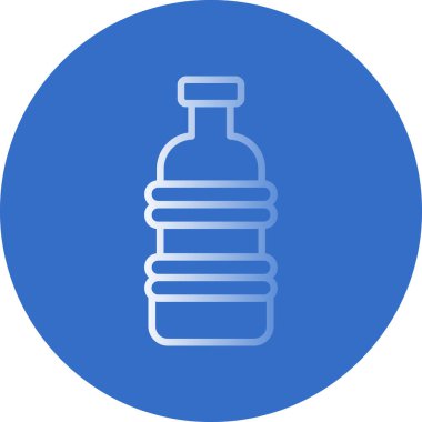 Plastik şişe simgesinin vektör çizimi       