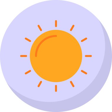 Güneş Simgesi Vektör illüstrasyonu 