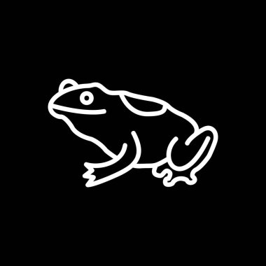 Kurbağa hayvan ikonu. vektör illüstrasyonu