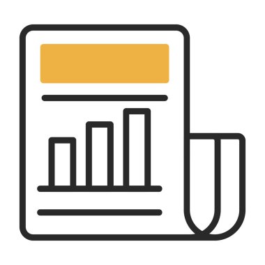 gazete simgesi, vektör illüstrasyonu basit tasarım