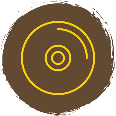 CD mi? Web simgesi basit illüstrasyon