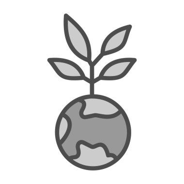 Web ve mobil uygulama tasarımınız için beyaz arkaplanda izole edilmiş dünya simgesi vektörü, dünya logosu kavramı