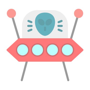 Uzaylı simgesi, vektör illüstrasyonu