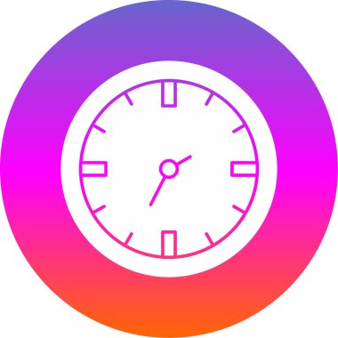 Saat. Web simgesi basit illüstrasyon                  