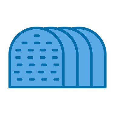 Simge vektörü izole edilmiş konum sembolü illüstrasyonunu tost eder 