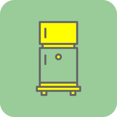 buzdolabı web simgesi, vektör çizim 