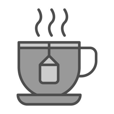 Fincan çay poşeti simge vektör çizim ile