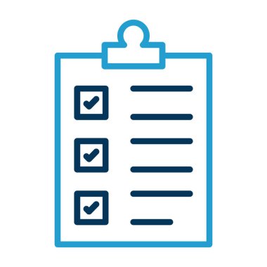 Kontrol listesi simgesi vektör illüstrasyonu