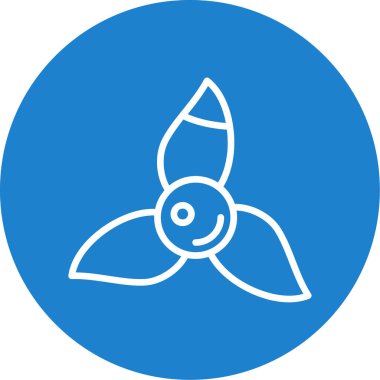 Bir çiçek simgesinin vektör illüstrasyonu