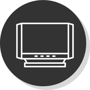 dizüstü bilgisayar simgesi. Web tasarımı için basit bir bilgisayar vektör simgesi çizimi