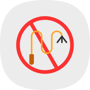 Yasak vektör düz simgesi