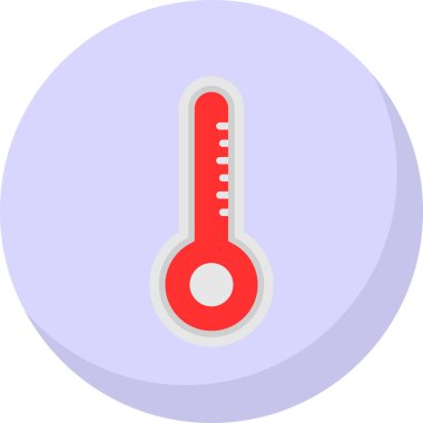 sıcaklık simgesi. Termometre vektör simgesinin basit çizimi