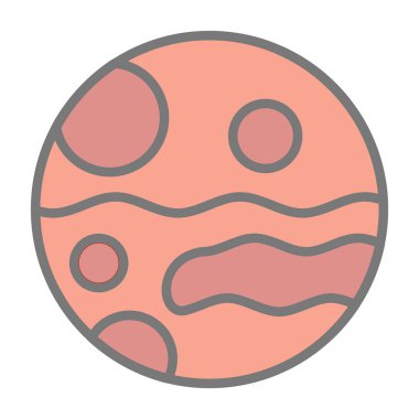 Mars ikon vektör illüstrasyonu 