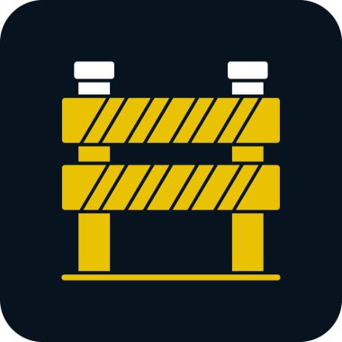 bariyer simgesi basit illüstrasyon