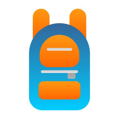 sırt çantası simgesi, vektör illüstrasyonu basit tasarım